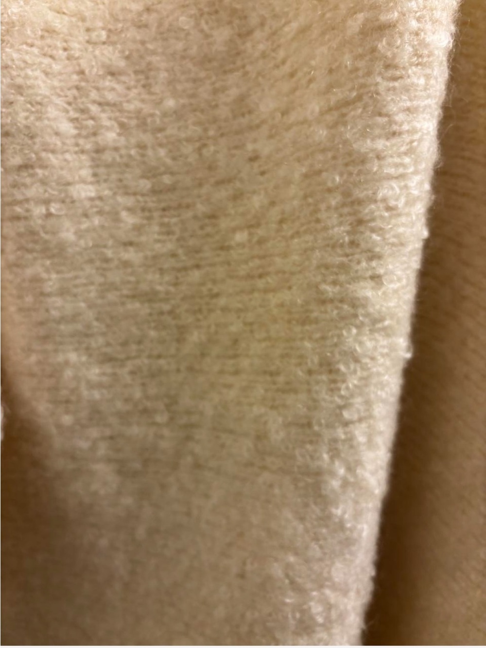 Theory Cream Off-Shoulder Fuzzy Mohair Blend  Knit Sweater - Picture 5 of 8